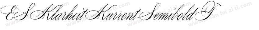 ES Klarheit Kurrent Semibold TRIAL字体转换
